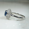 Oval-Cut Sapphire & Diamonds in Platinum Ballerina Ring