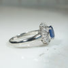 Oval-Cut Sapphire & Diamonds in Platinum Ballerina Ring