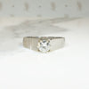 Shimmering White Gold 1970s Diamond Solitaire