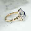 Gorgeous Edwardian Sapphire & Diamond Halo Ring