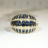 Sapphire & Diamond Encrusted 18k Bombé Ring 