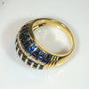 Sapphire & Diamond Encrusted 18k Bombé Ring 