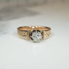 Victorian Old Mine Cut Diamond Solitaire Belcher Ring