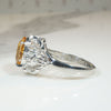 Glorious Golden Topaz Cocktail Ring with Diamonds