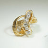 Amazing Mod 70s Gold and OEC Diamond Ring