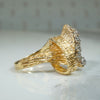 Amazing Mod 70s Gold and OEC Diamond Ring