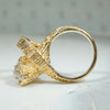 Amazing Mod 70s Gold and OEC Diamond Ring