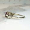 Decadent Purple Garnet in Filigreed Solitaire Ring