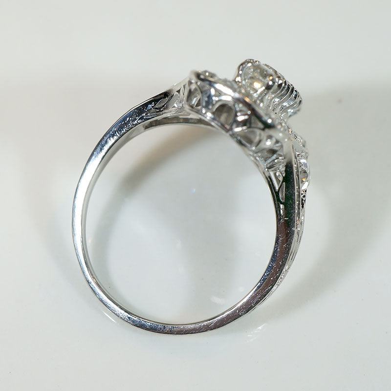 Dazzling Old Mine & European Cut Diamond Panel Ring