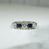 Sapphire and Diamond Band Vintage 1950s