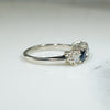 Sapphire and Diamond Band Vintage 1950s