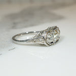 Filigreed Trilogy Ring with Champagne Diamond