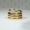 Sinuous Coiled Diamond Set Serpent Ring