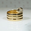 Sinuous Coiled Diamond Set Serpent Ring