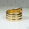 Sinuous Coiled Diamond Set Serpent Ring