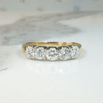 Substantial Two-Tone Gold & Diamond Wedding Band
