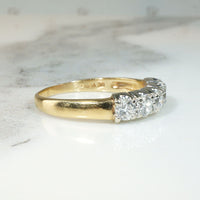 Substantial Two-Tone Gold & Diamond Wedding Band