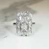 Exquisite Art Deco Platinum & Diamond Panel Ring