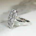 Exquisite Art Deco Platinum & Diamond Panel Ring