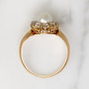 Perfectly Proportioned Pearl & Old Cut Diamond Ring