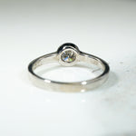 Sparkling Vintage Diamond in White Gold Bezel Ring by 720