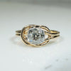 Delightful Old Mine Cut Diamond Ring in Platinum and Gold