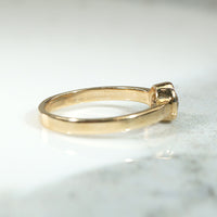 Old Mine Cut Diamond in Gold Bezel Solitaire by 720