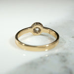 Old Mine Cut Diamond in Gold Bezel Solitaire by 720