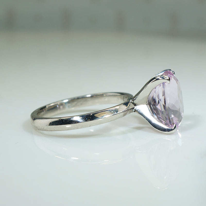 Lovely Kunzite Solitaire Ring