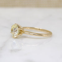 Pale Yellow 1.79ct Old European Cut Diamond Solitaire