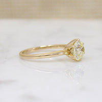 Pale Yellow 1.79ct Old European Cut Diamond Solitaire