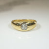 Buttery 18k Gypsy Band with Old Mine Cut Diamond
