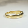 Buttery 18k Gypsy Band with Old Mine Cut Diamond