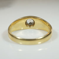 Buttery 18k Gypsy Band with Old Mine Cut Diamond