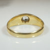Buttery 18k Gypsy Band with Old Mine Cut Diamond
