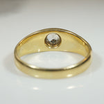 Buttery 18k Gypsy Band with Old Mine Cut Diamond