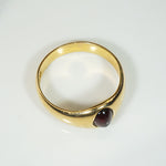 Glorious Garnet Cabochon 18k Gypsy Band