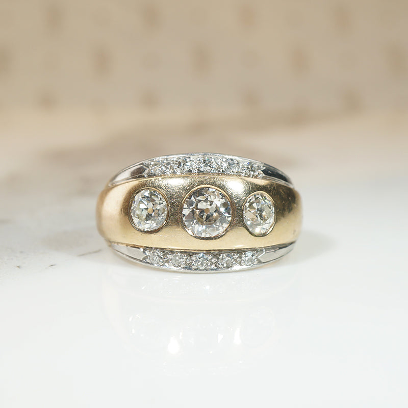 Diamonds in Platinum & Gold Gypsy Band