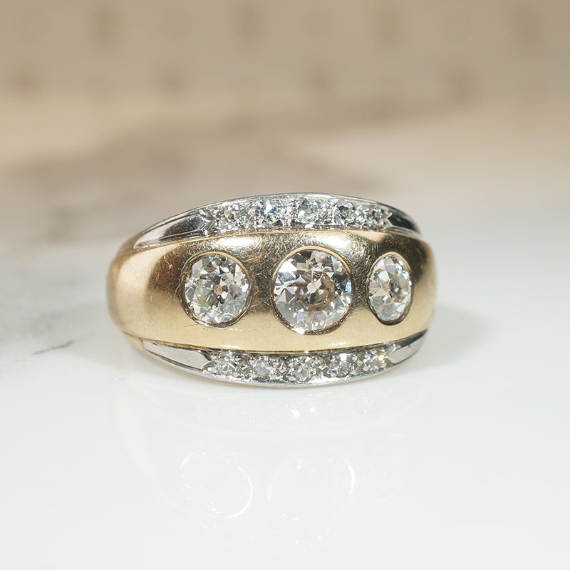 Diamonds in Platinum & Gold Gypsy Band