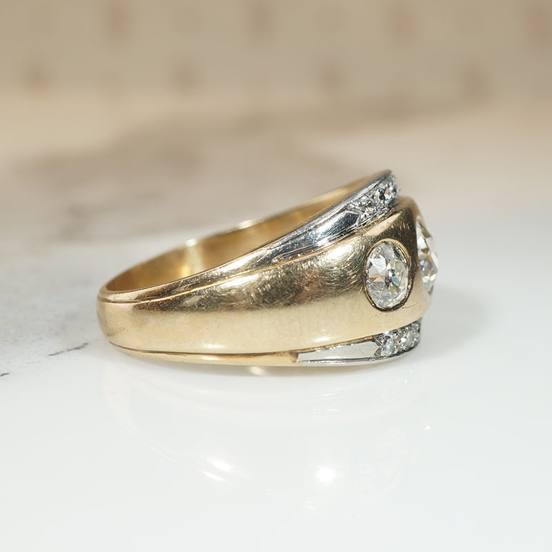 Diamonds in Platinum & Gold Gypsy Band