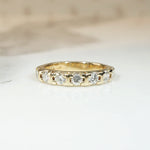 Modernist Seven Diamond Band in 14k Yellow Gold