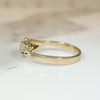 Jaunty Diamond Cluster in Gold Bypass Band