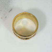 Rare 18k Gold Zodiac Symbol Band