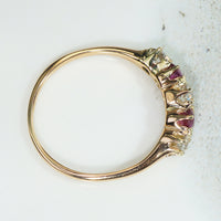 Elegant Victorian Diamond & Ruby Band