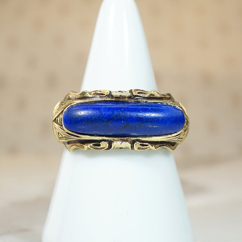 Egyptian 19th Century Lapis Lazuli & 18k Gold Ring