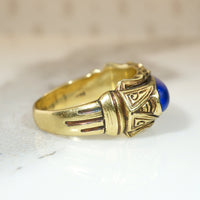 Egyptian 19th Century Lapis Lazuli & 18k Gold Ring