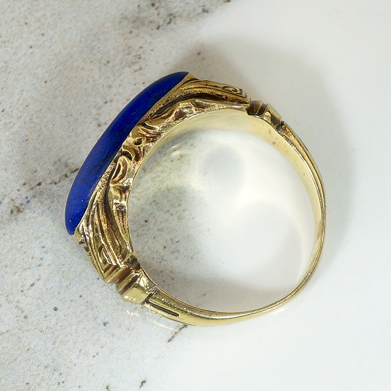 Egyptian 19th Century Lapis Lazuli & 18k Gold Ring