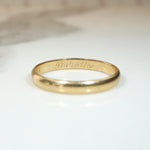 Charming Size 10 14k Gold Band Circa 1900