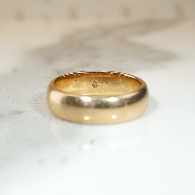 Antique Austrian Gold Wedding Band Size 6