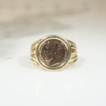 Gold Pinky Coin Ring